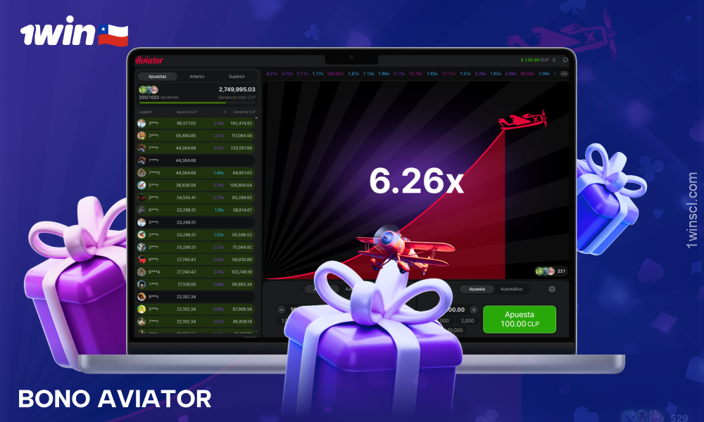 Los jugadores Aviator de 1win en Chile pueden recibir un bono de bienvenida de hasta el 500% en sus cuatro primeros depósitos